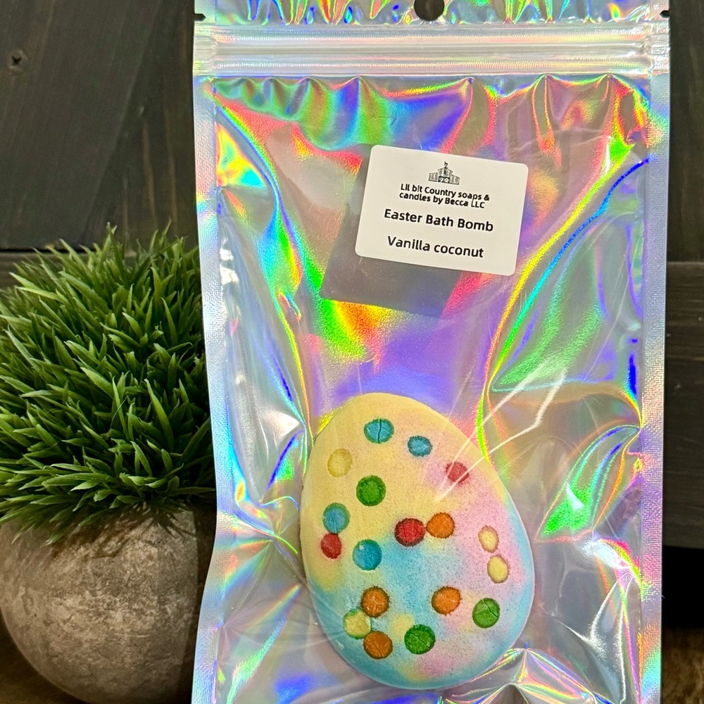 Easter Vanilla Coconut Bath Bomb - Colorful Confetti Egg